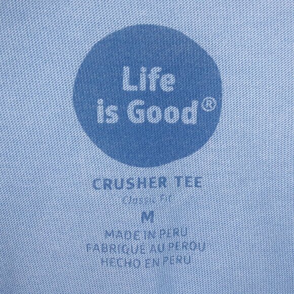 Life Is Good Crusher Tee mens medium classic fitblue w/ graphics t-shirt - Picture 4 of 5